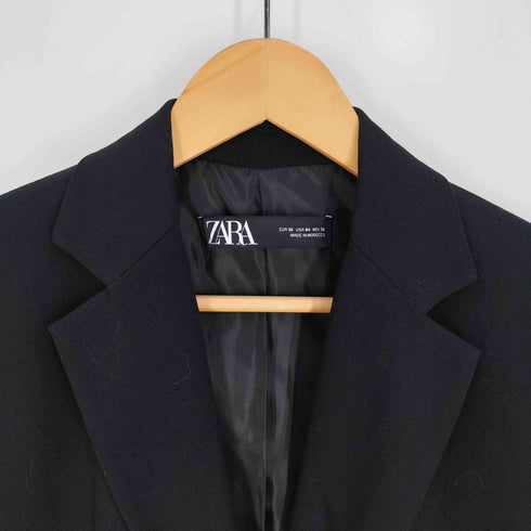 ザラ ZARA ベーシック ラペル ブレザー テーラードジャケット レディース EUR:36