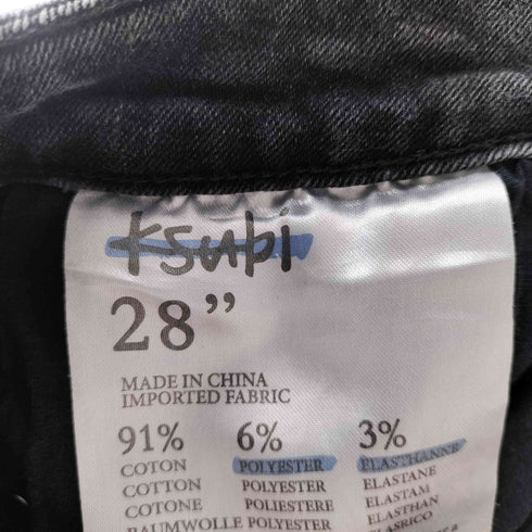 スビ KSUBI 十字刺繍スリムデニム レディース US:28-29