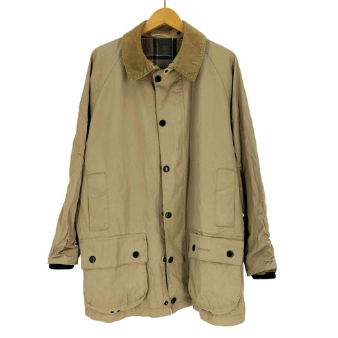 バブアー Barbour 00S 縦ワラント A963 LIGHTWEIGHT BEAUFORT JKT ライトウエイト ビューフォート 裏地タータンチェック 襟コーデュロイ コットン ポリ ジャケット メンズ import:M