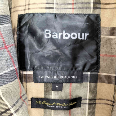 バブアー Barbour 00S 縦ワラント A963 LIGHTWEIGHT BEAUFORT JKT ライトウエイト ビューフォート 裏地タータンチェック 襟コーデュロイ コットン ポリ ジャケット メンズ import:M