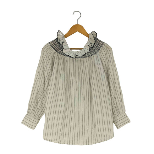 ピンコ PINKO ストライプ オフショルダー ブラウス レディース import:XS
