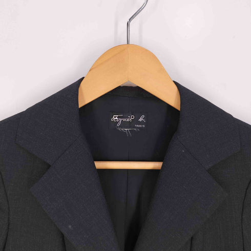 アニエスベー agnes b. PARIS 3B ウール テーラードジャケット レディース