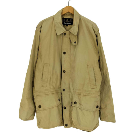 バブアー Barbour 00S T885 裏地チェック BEAUFORT ビューフォート ノンワックス Dカン ドローコード ジャケット 2000年製 メンズ import:L