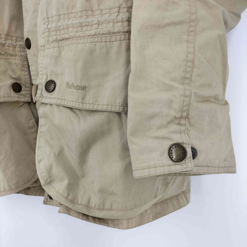 バブアー Barbour 00S T885 裏地チェック BEAUFORT ビューフォート ノンワックス Dカン ドローコード ジャケット 2000年製 メンズ import:L
