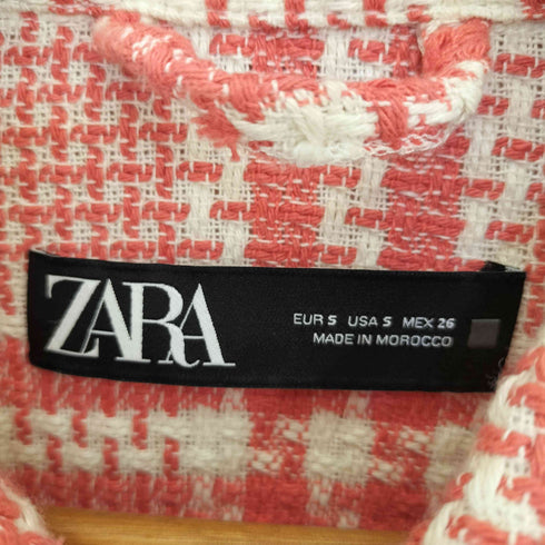ザラ ZARA 金ボタン ツイード ジャケット メンズ import:S