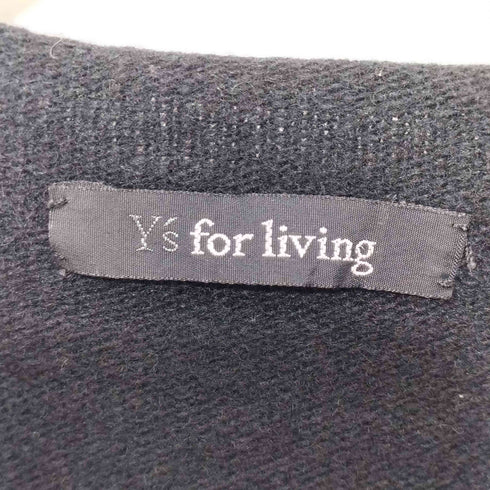 ワイズフォーリビング Ys for living ウール混 ジップデザイン S/S ニット レディース