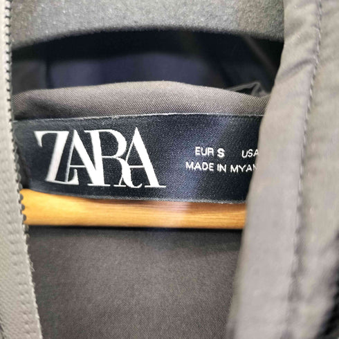 ザラ ZARA 中綿 フーデッドフィットキルティングベスト レディース import:S