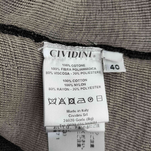 チヴィディーニ CIVIDINI ラメ クルーネックカーディガン レディース 40