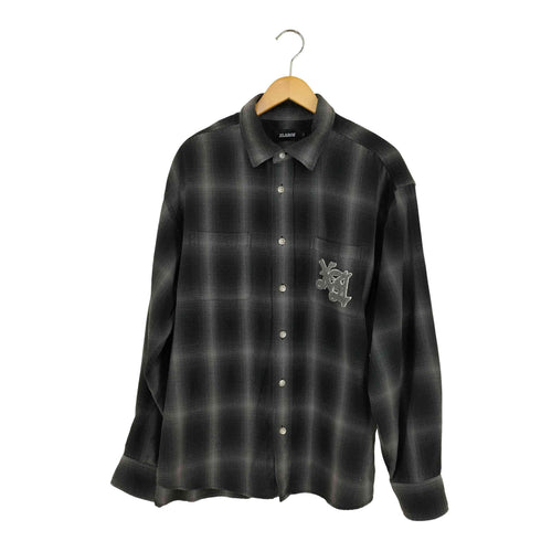 エクストララージ XLARGE PATCHED FLANNEL SHIRT オンブレチェックシャツ メンズ JPN:L