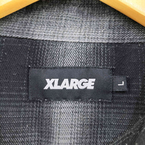 エクストララージ XLARGE PATCHED FLANNEL SHIRT オンブレチェックシャツ メンズ JPN:L