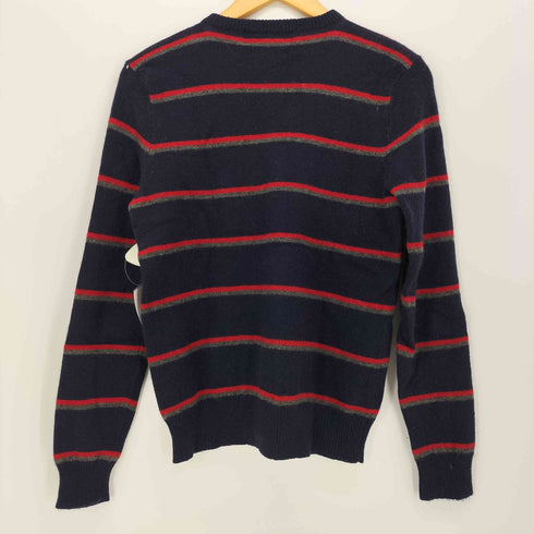 ポロバイラルフローレン Polo by RALPH LAUREN 100% LAMBS WOOL EXCLUSIVE OF DECORATION ポニー刺繍 ラムウール ボーダー クルーネック ニット メンズ import:S