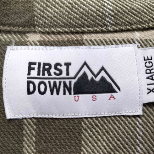ファーストダウン FIRST DOWN WORK L/S SHIRTS COTTON NELCHECK メンズ JPN:XL