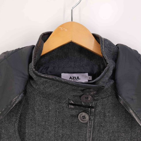 アズールバイマウジー AZUL by moussy TWEED PONCHO COAT ツイードポンチョコート レディース FREE