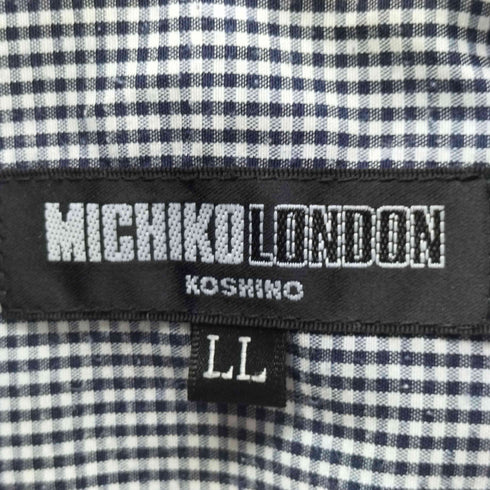 ミチコロンドン MICHIKO LONDON クロップドチェックシャツ レディース LL