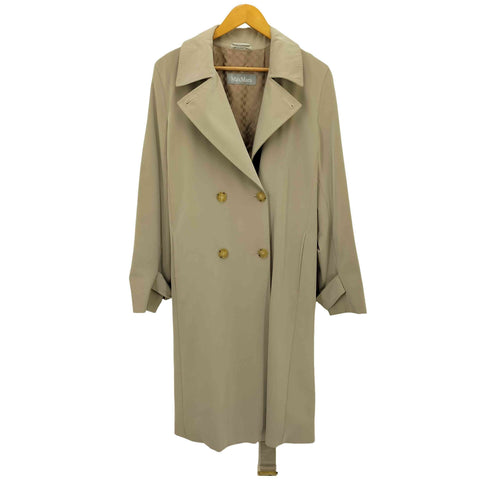 マックスマーラ MAX MARA イタリア製 裏地総柄ステンカラーコート レディース 38
