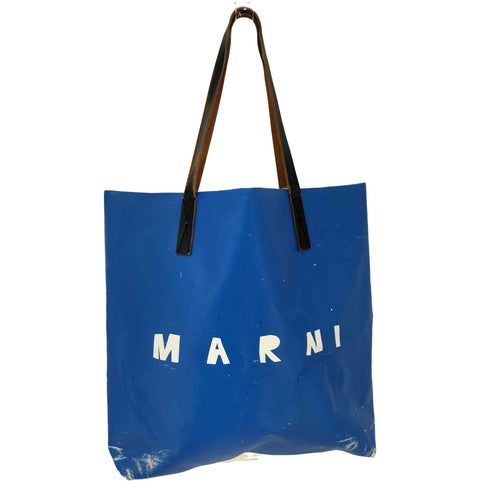 マルニ MARNI ロゴ トートバッグ PVCショッピングバッグ メンズ