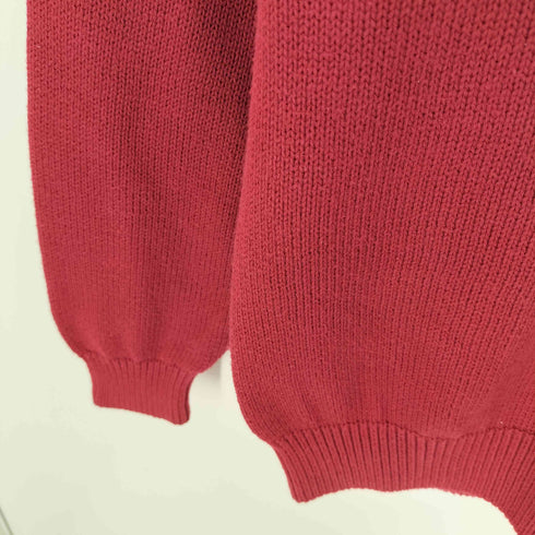 ラコステ LACOSTE 90s ワンポイント 文字ワニ Vネックコットンニット レディース