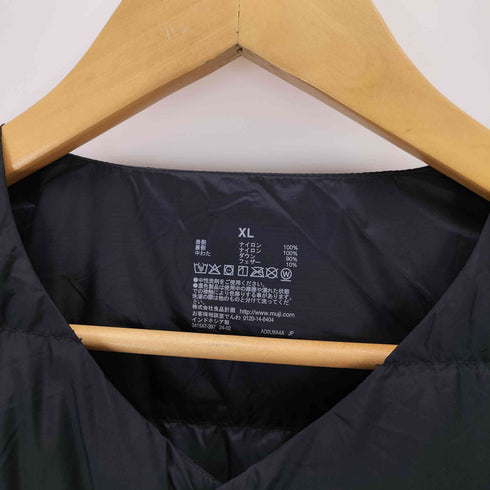 ムジルシリョウヒン 無印良品 軽量ダウン 帯電防止裏地 ノーカラージャケット メンズ JPN:XL
