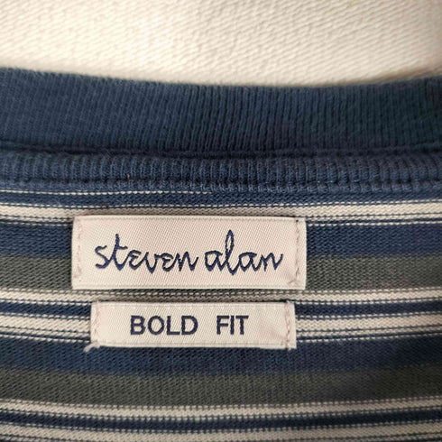 スティーブンアラン Steven Alan SIRO BORDER SHORT SLEEVE TEE -LOOSE/Tシャツ メンズ JPN:XL
