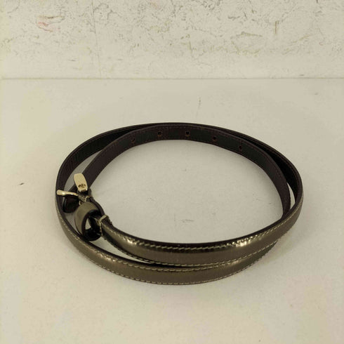ジルサンダー JIL SANDER ゴールド ナローレザーベルト レディース