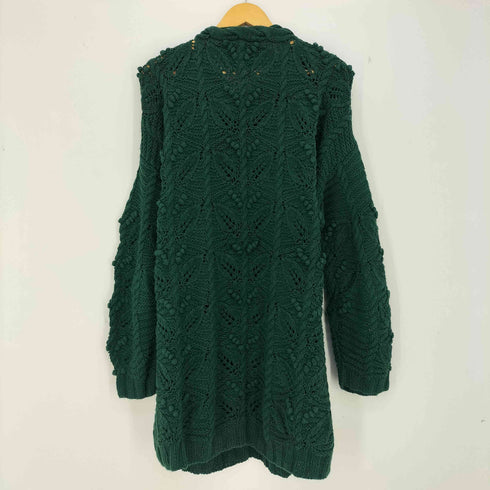 express tricot レーヨン混 透かし網みニット メンズ import:L