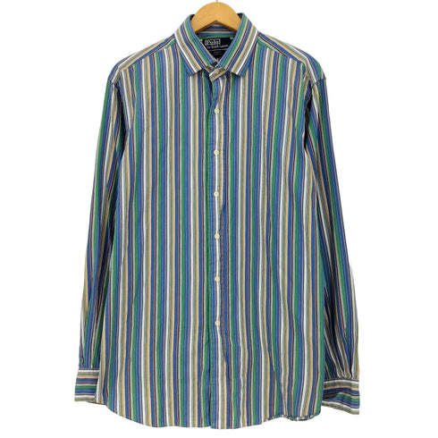 ポロバイラルフローレン Polo by RALPH LAUREN 90S インドネシア製 REGENT オーバーサイズ ストライプ L/S シャツ メンズ import:XL