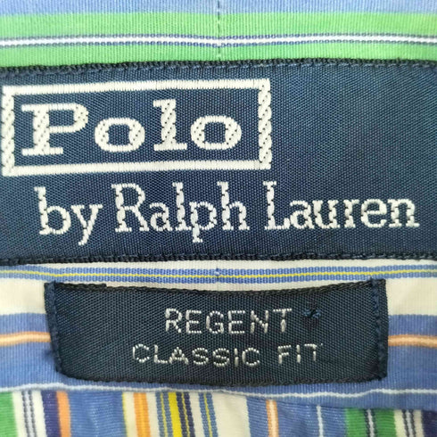 ポロバイラルフローレン Polo by RALPH LAUREN 90S インドネシア製 REGENT オーバーサイズ ストライプ L/S シャツ メンズ import:XL