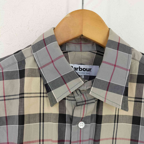 バブアー Barbour チェック S/S レギュラーカラーシャツ メンズ UK:36