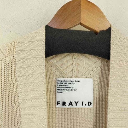フレイアイディー FRAY I.D レースアップ畦カーディガン レディース ONE SIZE