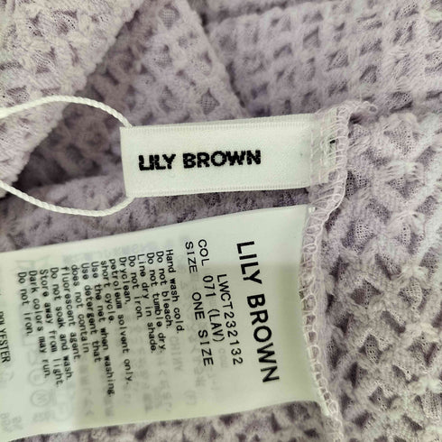 リリーブラウン Lily Brown シュリンクウェーブカットトップス レディース ONE SIZE