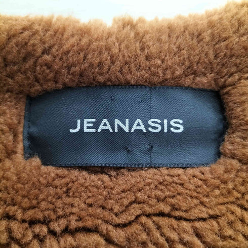 ジーナシス JEANASIS ボリュームファーノーカラーコート レディース FREE