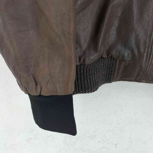 エヒデスレザー ECHT LEDER 裏地キルティング 斜めジップレザーブルゾン YKK メンズ