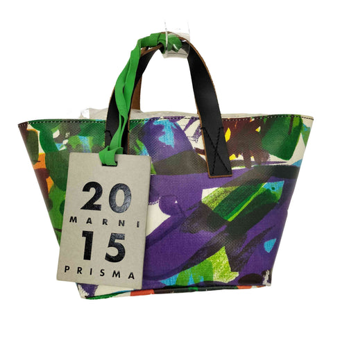 マルニ MARNI マルチカラー 革手 ハンドバック レディース