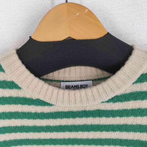 ビームスボーイ BEAMS BOY 22AW 7ゲージ ボーダー クルーネック ニット レディース
