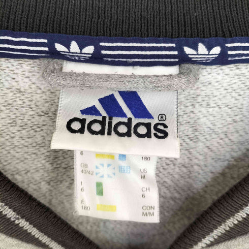 アディダス adidas ロゴ刺繍 ジップアップラグランスウェットブルゾン メンズ import:M