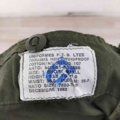 80s 1982年会計 カナダ軍 WINDPROOFオーバーパンツ OPTI メンズ SHORT-SMALL
