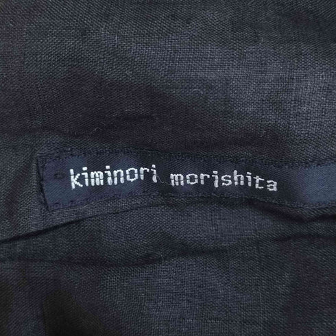 KIMINORI MORISHITA 総柄 レザー 切替 リネン テーラードジャケット メンズ 5/48
