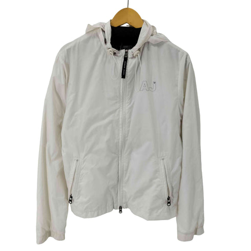 アルマーニジーンズ ARMANI JEANS フロントロゴ ナイロンジャケット フード内蔵 メンズ import:S