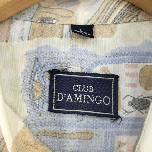 CLUB D'AMINGO 片ポケ総柄S/Sシャツ メンズ import:L