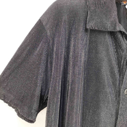 DANGEROUS WILLIE MADE IN USA ラメ入りプリーツS/Sシャツ メンズ import:L