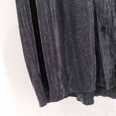 DANGEROUS WILLIE MADE IN USA ラメ入りプリーツS/Sシャツ メンズ import:L