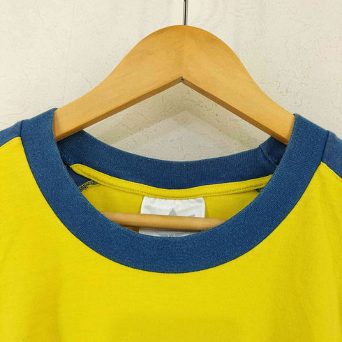 アディダス adidas 銀タグ トレフォイルロゴ ラグラン バイカラーTシャツ メンズ import:XL