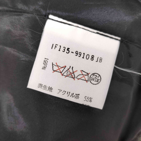 COR INTERNATIONAL イタリア製 ヘリンボーン ウエストベルト クロップド ジャケット レディース EUR:44