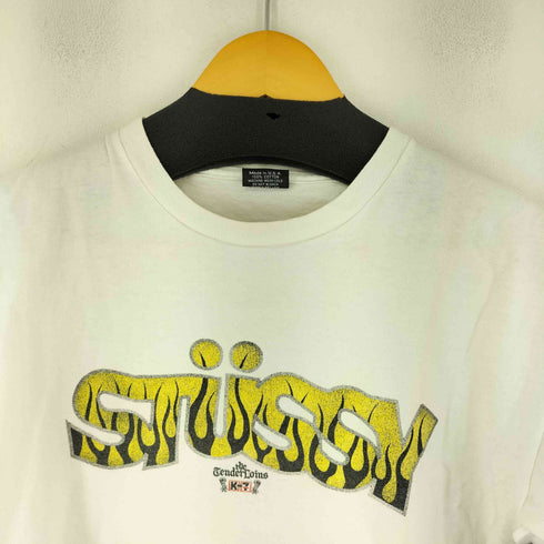 ステューシー Stussy 90s USA製 OLD CUSTOMADE クルーネックTシャツ メンズ NO2