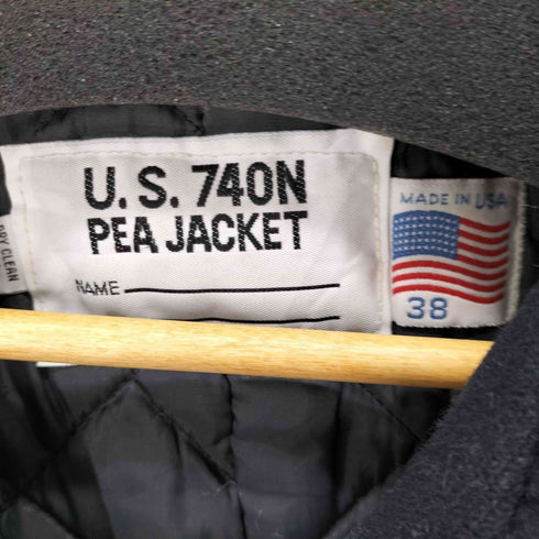 ショット Schott USA製 740N PEA JACKET ウールピーコート 裏地キルティング メンズ US:38
