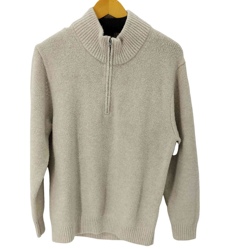 ユニクロ UNIQLO スフレヤーンハーフジップセーター メンズ JPN:L
