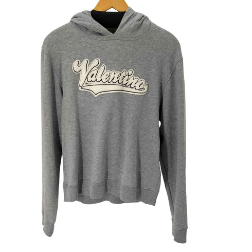 ヴァレンティノ Valentino 22AW cotton sweatshirt with logo patch 刺繍ロゴパッチパーカー メンズ JPN:L