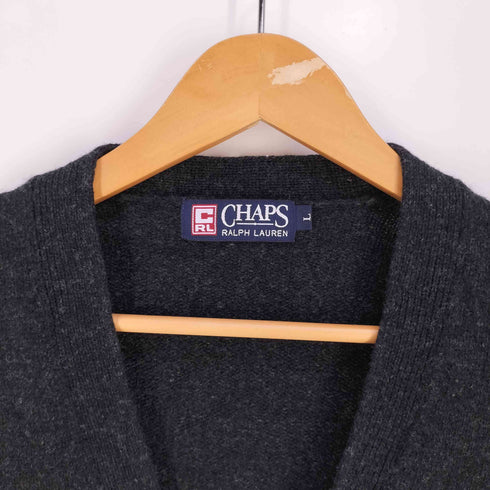 チャップスラルフローレン CHAPS RALPH LAUREN クルミボタン ポケット ウールニットカーディガン メンズ import:L
