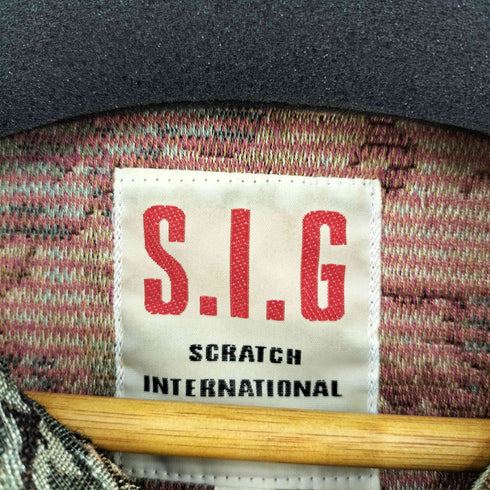 S.I.G ジャガード 花柄 レーヨン トラッカージャケット レディース FREE
