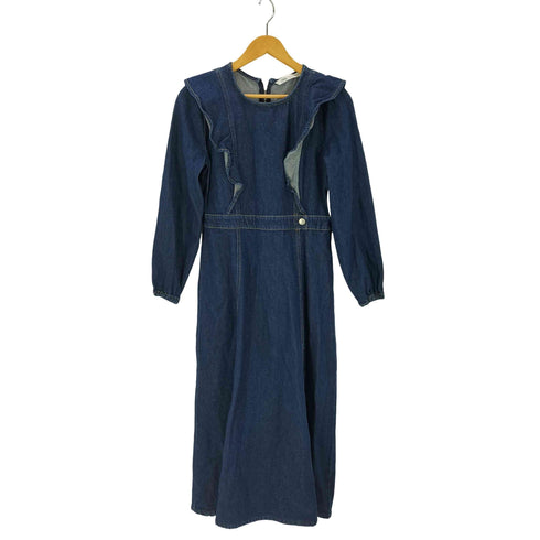 ザラ ZARA デニムフリルワンピース レディース import:M
